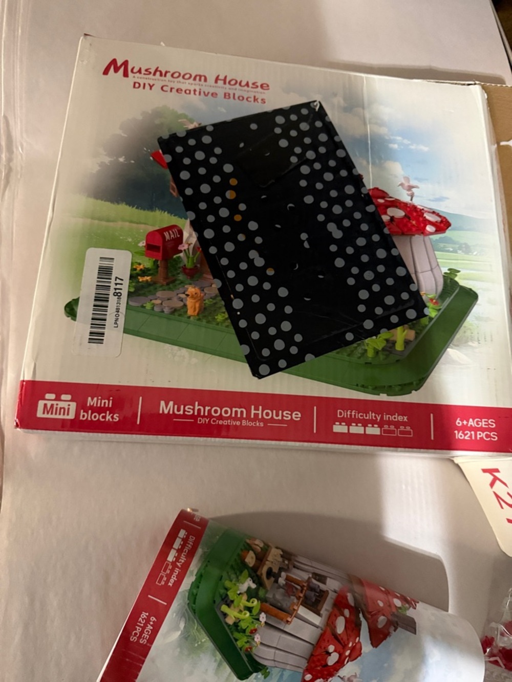 DIY mushroom house creative blocks set open box new - Picture 3 of 5